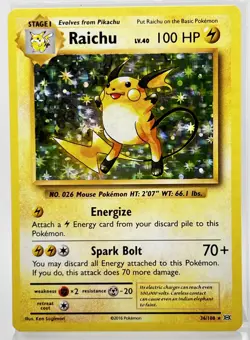 Raichu 36/108 Holo Pokemon Card 2016 Evolutions LP - Image 1