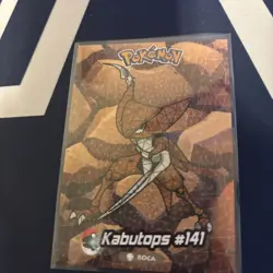 2024 POKEMON STAINED GLASS Crystal Cards Collection Kabuto #140 Kabutops #141 - Image 4