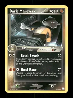 Pokemon Deck Exclusives #007/109 Dark Marowak Rare - Image 1