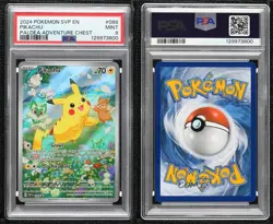 Pikachu (Paldea Adventure Chest) Holo Pokemon Scarlet & Violet Black Star PSA 9 - Image 3