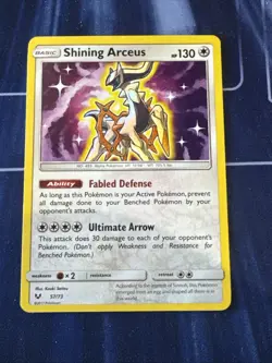 Pokemon TCG SHINING ARCEUS 57/73 Shining Legends Holo NM/M English US - Image 1