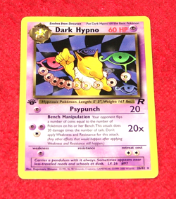 DARK HYPNO POKEMON TEAM ROCKET 1ST EDITION RARE NON-HOLO 26/82 (P6) - Image 1