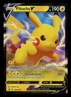 Pikachu V Black Star Promo SWSH061 Sword & Shield Promo Pokemon 2021 NM - Image 1