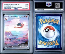 2023 POKEMON MEW EN-151 SPECIAL ILLUSTRATION RARE #199 CHARIZARD EX MINT PSA 9 - Image 3