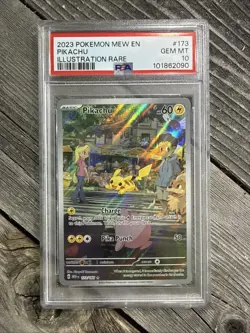 2023 POKEMON MEW EN-151 ILLUSTRATION RARE #173 PIKACHU PSA 10 - Image 1