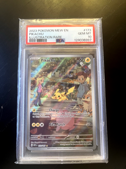 Pikachu 173/165 Illustration Rare PSA 10 2023 Pokemon MEW EN - Image 1