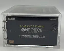 One Piece TCG OP-01 EN Romance Dawn Blue Bottom Booster Box SEALED w/Acrylic - Image 4