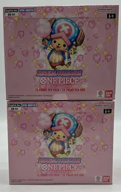 Lot of (2) One Piece TCG EB-01 EN Memorial Collection Booster Boxes SEALED - Image 1