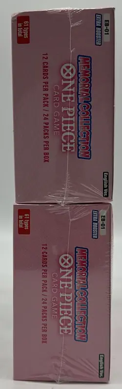 Lot of (2) One Piece TCG EB-01 EN Memorial Collection Booster Boxes SEALED - Image 3