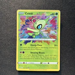 Celebi 009/185 SWSH04: Vivid Voltage Near Mint Pokemon Card TCG Amazing Rare - Image 1