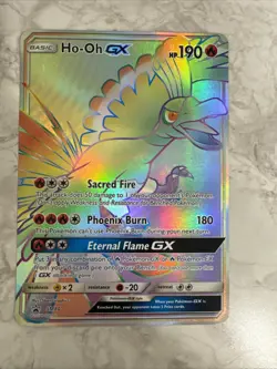 JUMBO Ho-Oh GX SM80 SM Black Star Card Pokemon Promos (JUMBO/Oversized Size) - Image 1