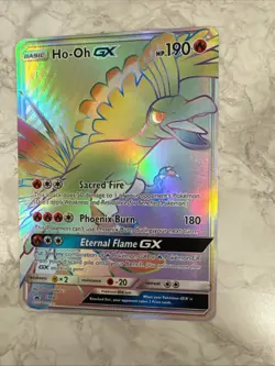 JUMBO Ho-Oh GX SM80 SM Black Star Card Pokemon Promos (JUMBO/Oversized Size) - Image 2