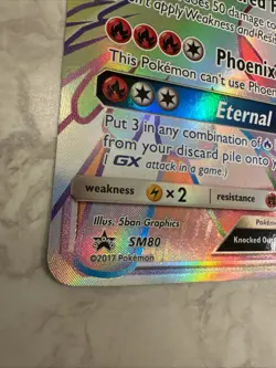 JUMBO Ho-Oh GX SM80 SM Black Star Card Pokemon Promos (JUMBO/Oversized Size) - Image 3