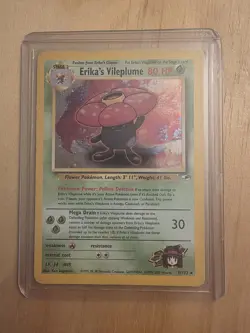 Pokemon Erika's Vileplume Gym Heroes Holo Rare 80 HP Card 005/132 Unlimited 2000 - Image 1