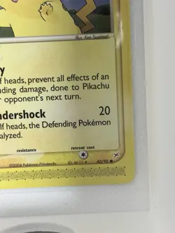 Pokemon Pikachu Team Magma vs Team Aqua 2004 43/95 50 HP Common Regular Card - Image 5