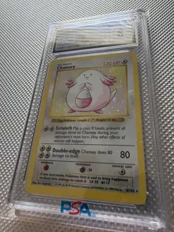 1999 Pokemon TCG Base Set Chansey Shadowless Holo CGC 8 003/102 Card Stock - Image 4