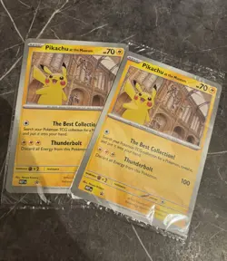 Pokemon National History Museum Pikachu at the museum Promo Card sealed mint x 2 - Image 1