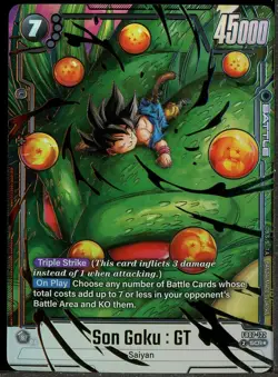 Dragon Ball Super Bandai Son Goku GT SCR Foil Battle Card FB07-122 Triple Strike - Image 1