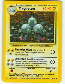 Magneton - Holo - 9/62 Base Set - Pokemon TCG - 1999 - Image 1