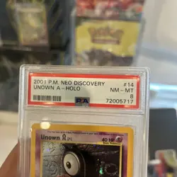2001 Neo Discovery Unkown Holo PSA 8 NM 14/75 Rare Low Pop Vintage Pokemon TCG - Image 2