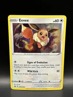 Eevee SWSH042 - Pokemon Sword & Shield Black Star Promo Card - LP - Image 1