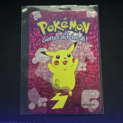 Pikachu #025 - Vintage Vending Machine Prism Sticker 2000 - Pokemon Card - Image 1