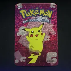 Pikachu #025 - Vintage Vending Machine Prism Sticker 2000 - Pokemon Card - Image 2