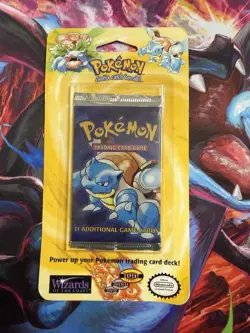 Pokemon Sealed Base Set Unlimited Booster Blister Pack Blastoise ORIGINAL OWNER - Image 1