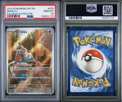 2024 Pokemon SVP EN Mimikyu 075 Paldean Fates ETB Black Star Promo PSA 10 - Image 3