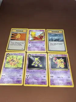 Pokemon TCG Vintage 6 Card Lot - Abra Kadabra Alakazam Dark Kadabra Team Rocket - Image 1