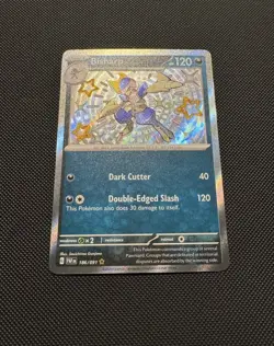 Pokemon TCG Bisharp 186/091 SV: Paldean Fates Shiny Rare Near Mint - Image 2
