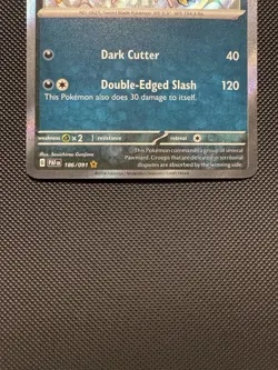Pokemon TCG Bisharp 186/091 SV: Paldean Fates Shiny Rare Near Mint - Image 4