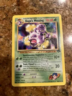 Koga's Weezing 50/132 Unlimited Pokemon Gym Challenge NM - Image 1