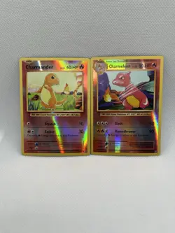 Pokemon - Charmander &Charmeleon 9/108 & 10/108 Evolutions Reverse Holo - Image 1