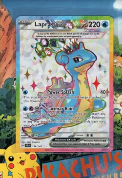 Pokemon TCG Lapras ex 158/142 Sv07: Stellar Crown NM/M - Image 1