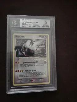 2005 Pokemon Rayquaza Goldstar EX Deoxys Holo #107 BGS 5 Deutsch - Image 1