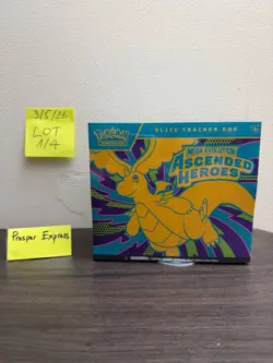 Pokemon Ascended Hero's Elite Trainer Box Sealed ETB - NEW SEALED- READY TO SHIP - Image 1
