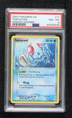 Tentacool Pokemon EX Hidden Legends PSA 8 2004 - Image 1