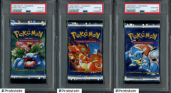 1999 Pokemon WOTC Base Set Foil Pack Artwork Sequential Set (3) PSA 10 - Image 1