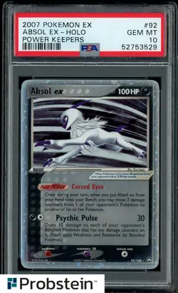 2007 Pokemon EX Power Keepers #92 Absol EX Holo PSA 10 GEM MINT - Image 1