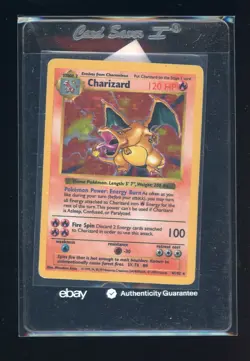 Auction #3 1999 Pokemon TCG Game Base Set Shadowless #4 Charizard Holo Rare - Image 1