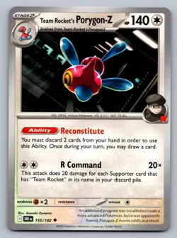 Pokemon TCG SV10: Destined Rivals Team Rocket's Porygon-Z 155/182 - Image 1