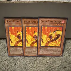 Yugioh Solar Flare Dragon AST-032 Ancient Sanctuary 1st Edition x3 Playset LP/NM - Image 1