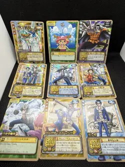 One Piece Carddass CCG Vintage - Lot 9x Rares - Image 1