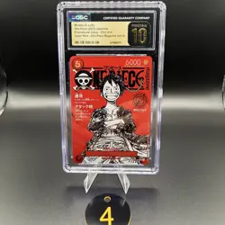 CGC PRISTINE 10 Luffy ST21-014 One Piece Magazine Weekly Shonen Jump Promo TC 4 - Image 1