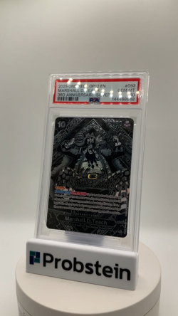 2025 One Piece OP12 EN 3rd Anniversary Silver #093 Marshall D. Teach PSA 10 - Image 2
