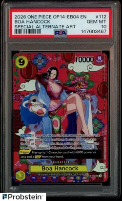 2026 One Piece OP14-EB04 EN Special Alternate Art #112 Boa Hancock PSA 10 - Image 1