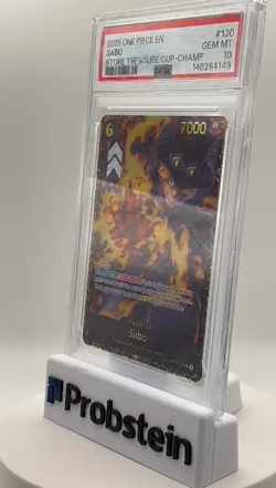 2025 One Piece EN Store Treasure Cup Champ #120 Sabo PSA 10 GEM MINT POP 12 - Image 2