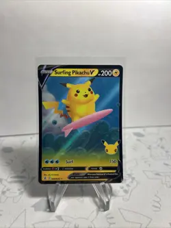 Surfing Pikachu V 008/025 Celebrations - Pokemon Card - NM - Image 2