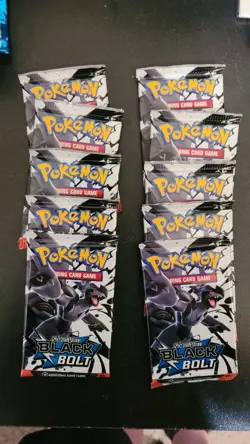 Pokemon SV Black Bolt 10 PACKS - 10 Cards / Pack - SEALED - Image 1